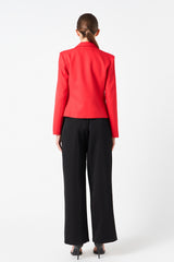Bow Contrast Blazer