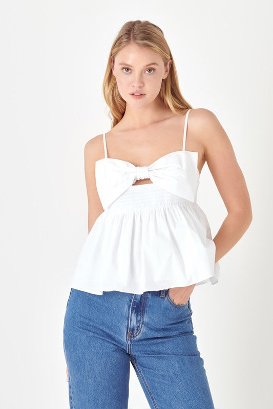 Bow Peplum Top