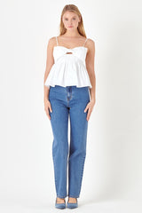 Bow Peplum Top