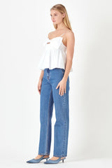 Bow Peplum Top