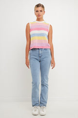 Striped Crochet Top