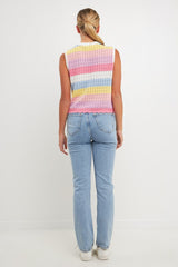 Striped Crochet Top