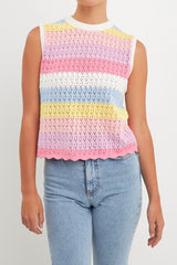 Striped Crochet Top