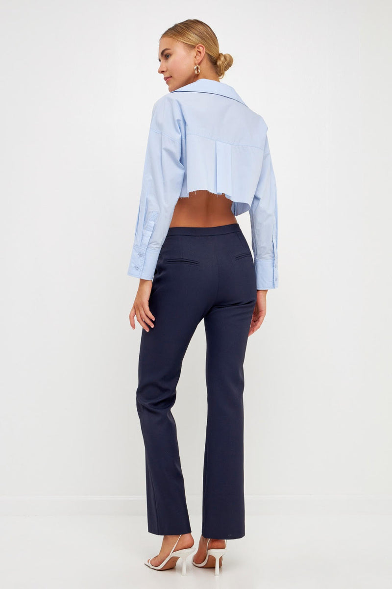 Slim Fit Trousers (Black, Navy)