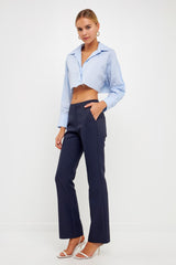Slim Fit Trousers (Black, Navy)