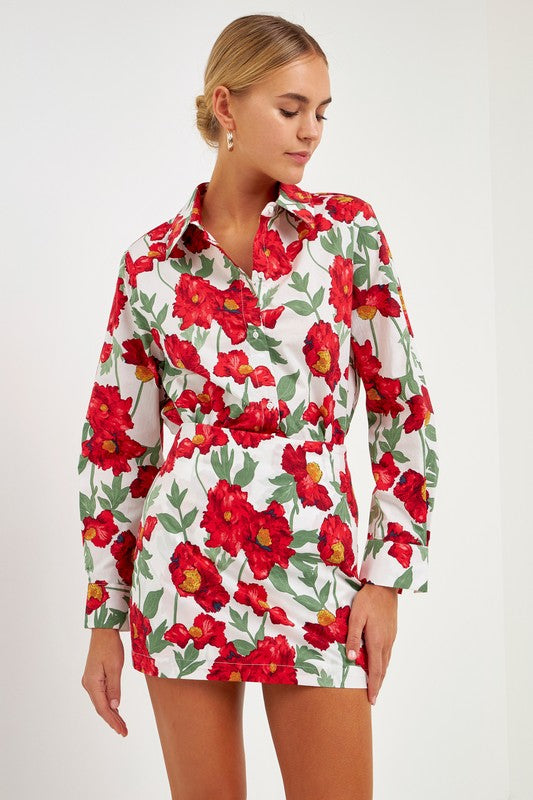 Floral Print Cotton Shirt