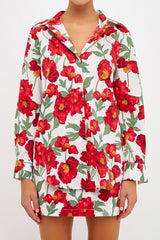 Floral Print Cotton Shirt
