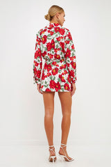Cotton Floral Print Skort