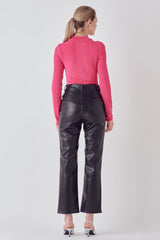 Mock-Neck Long Sleeve Top (2 Color Ways)