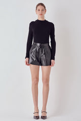 Mock-Neck Long Sleeve Top (2 Color Ways)