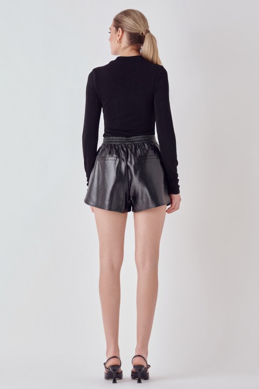 Mock-Neck Long Sleeve Top (2 Color Ways)