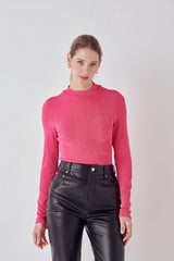 Mock-Neck Long Sleeve Top (2 Color Ways)