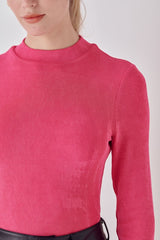 Mock-Neck Long Sleeve Top (2 Color Ways)
