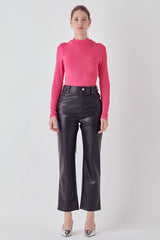 Mock-Neck Long Sleeve Top (2 Color Ways)