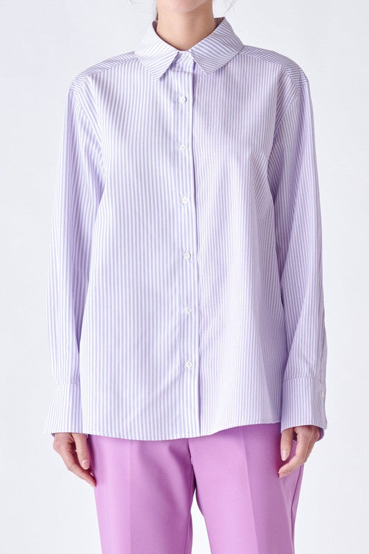 Stripe Color Block Shirt