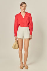 Red Collared Dress Shirt