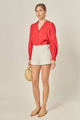 Red Collared Dress Shirt