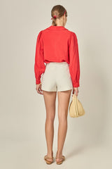 Red Collared Dress Shirt