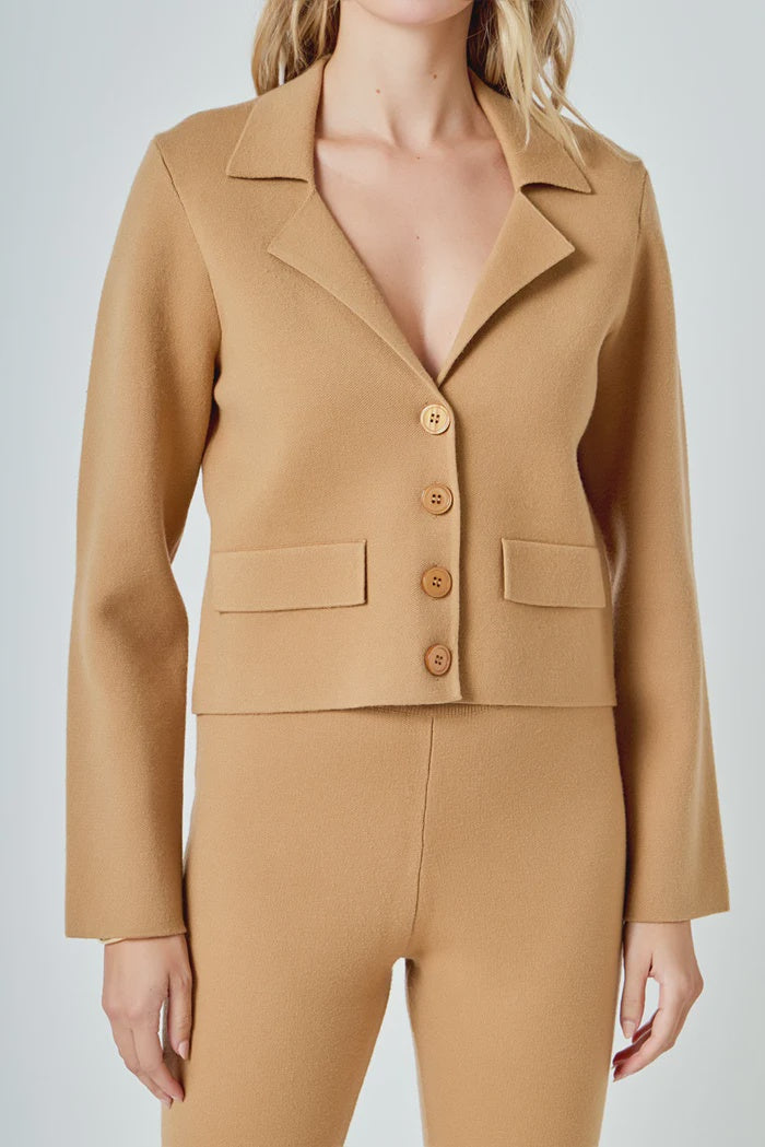 Knit Lapel Jacket