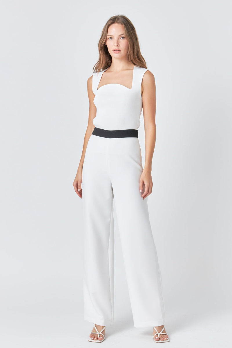Contrast Band Relaxed Pants