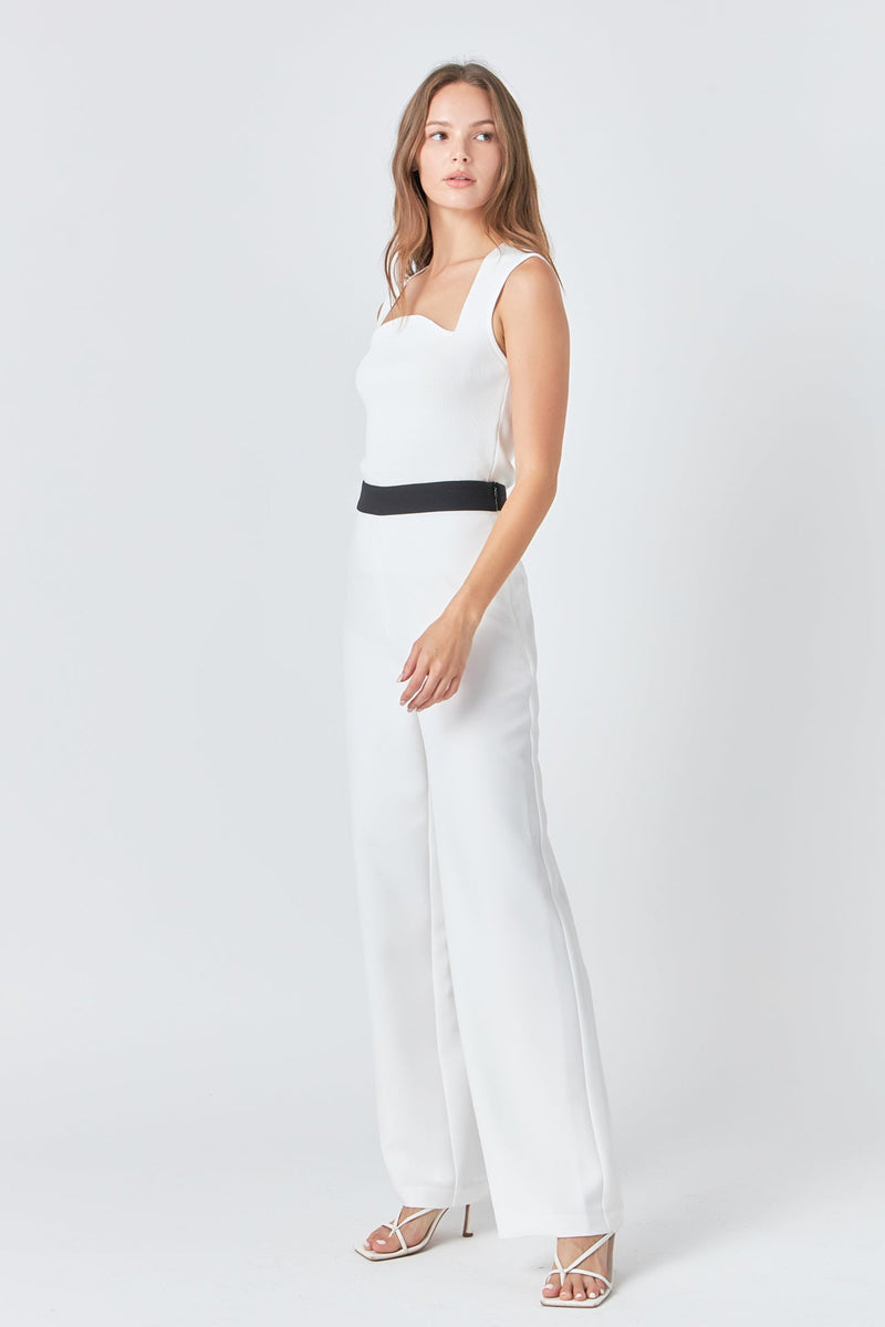 Contrast Band Relaxed Pants