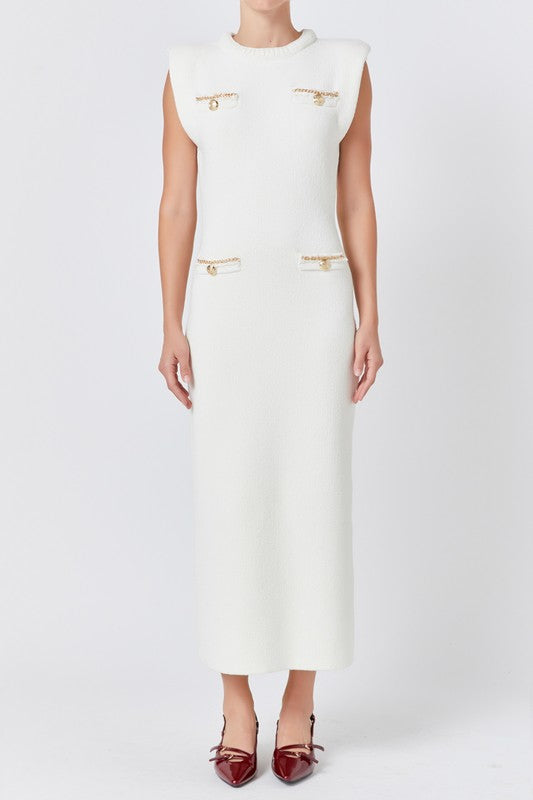 Knit Padded Maxi Dress