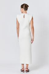 Knit Padded Maxi Dress