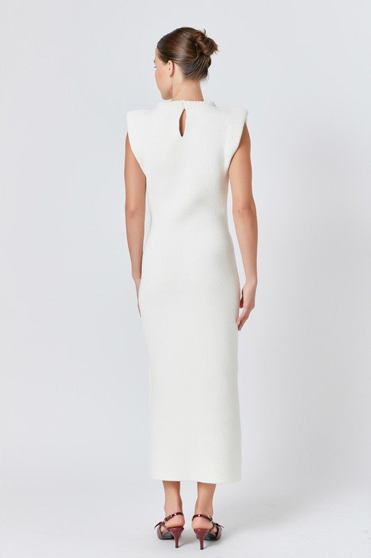 Knit Padded Maxi Dress