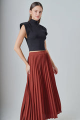 Sophisticated Pleated Maxi Skirt