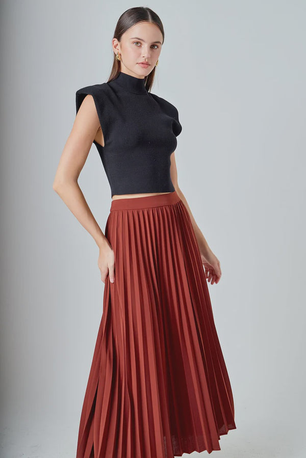Sophisticated Pleated Maxi Skirt