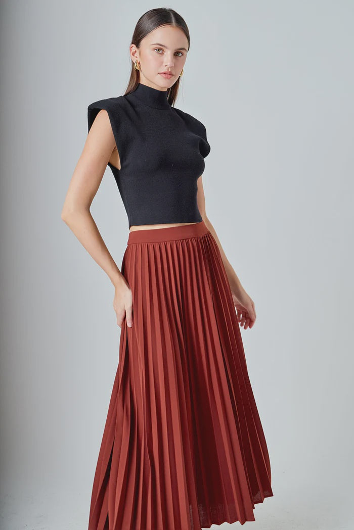Sophisticated Pleated Maxi Skirt