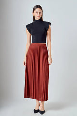 Sophisticated Pleated Maxi Skirt