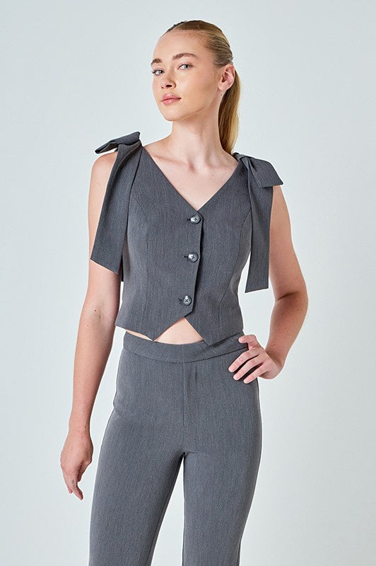 Juliet Bow Shoulder Vest