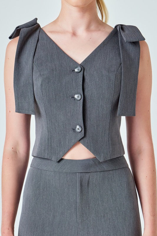Juliet Bow Shoulder Vest