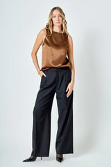 Chic Satin Velvet Top