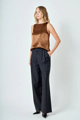 Chic Satin Velvet Top