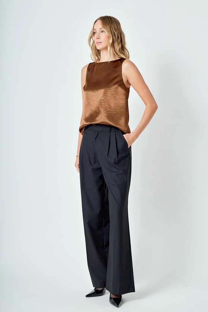 Chic Satin Velvet Top