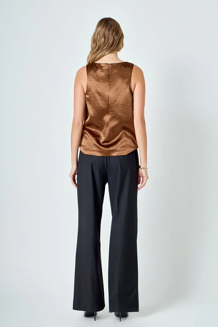 Chic Satin Velvet Top