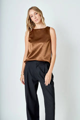 Chic Satin Velvet Top