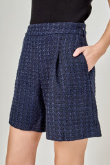 Tweed Relaxed Long Shorts