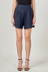 Tweed Relaxed Long Shorts