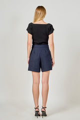 Tweed Relaxed Long Shorts