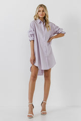Classic Collared Dress Shirt (Lavender, Green)