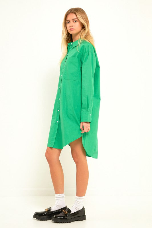 Classic Collared Dress Shirt (Lavender, Green)