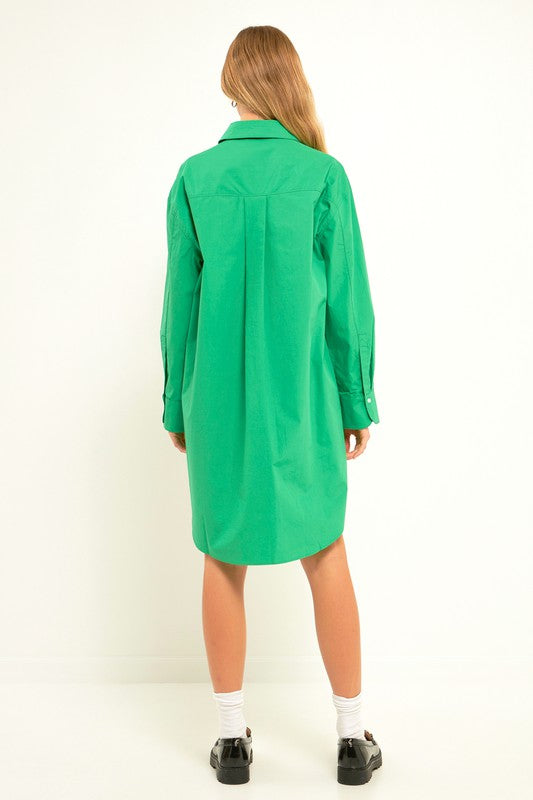 Classic Collared Dress Shirt (Lavender, Green)