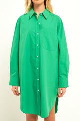 Classic Collared Dress Shirt (Lavender, Green)