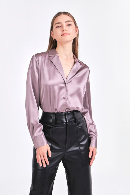 Classic Satin Over Shirt (Navy, Taupe)