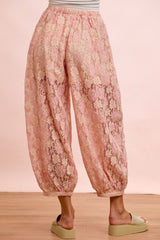 Blush Bloom Lace Pants