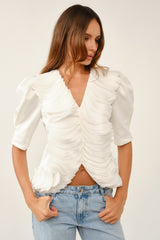 3D Sculpted Ruffle Blouse