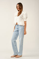 3D Sculpted Ruffle Blouse